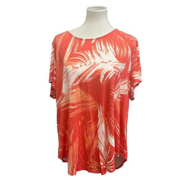 Lot of 2 Alfani Womens Plus Size 3X Rayon Spandex Blend Short Sleeve Tee Shirts - Picture 2 of 9